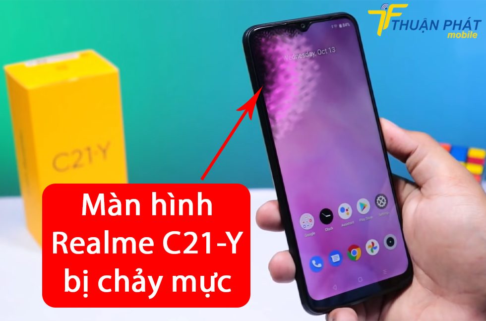 Màn hình Realme C21-Y bị chảy mực