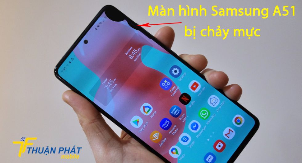 Màn hình Samsung A51 bị chảy mực