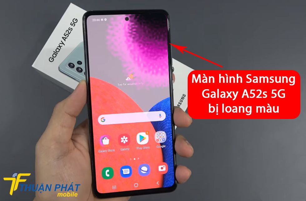 Màn hình Samsung Galaxy A52s 5G bị loang màu