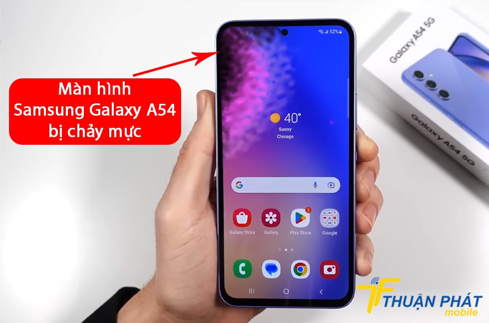 Màn hình Samsung Galaxy A54 bị chảy mực