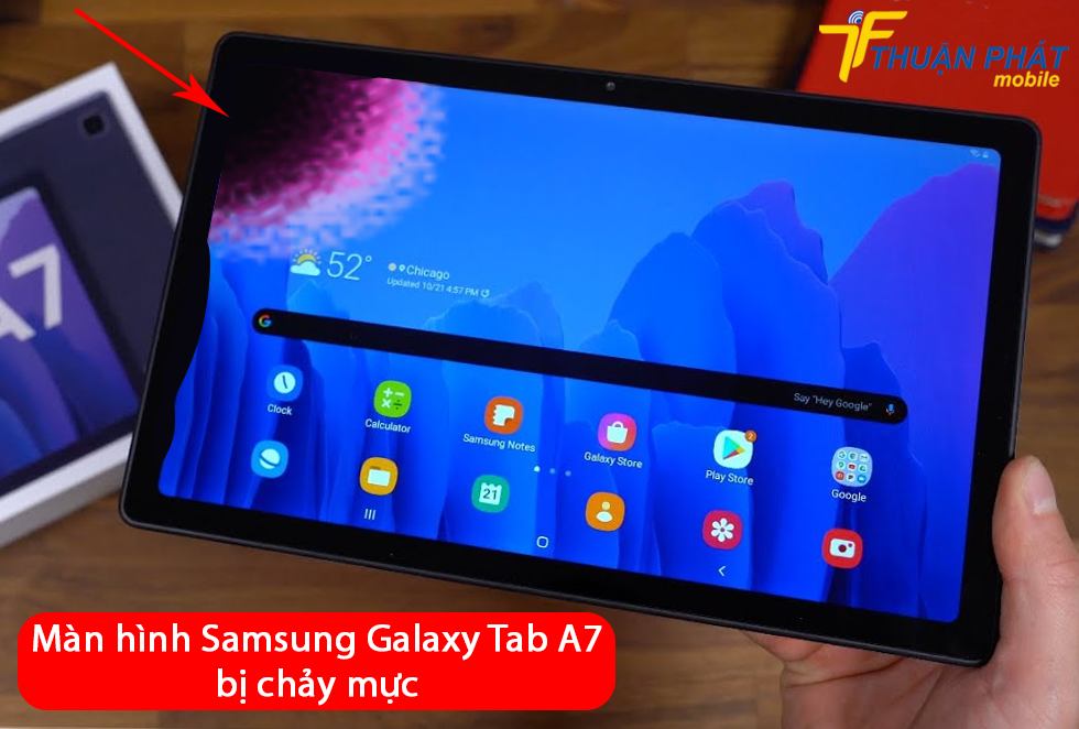 Màn hình Samsung Galaxy Tab A7 bị chảy mực