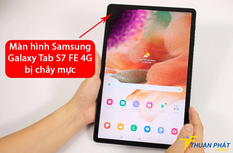 Màn hình Samsung Galaxy Tab S7 FE 4G bị chảy mực