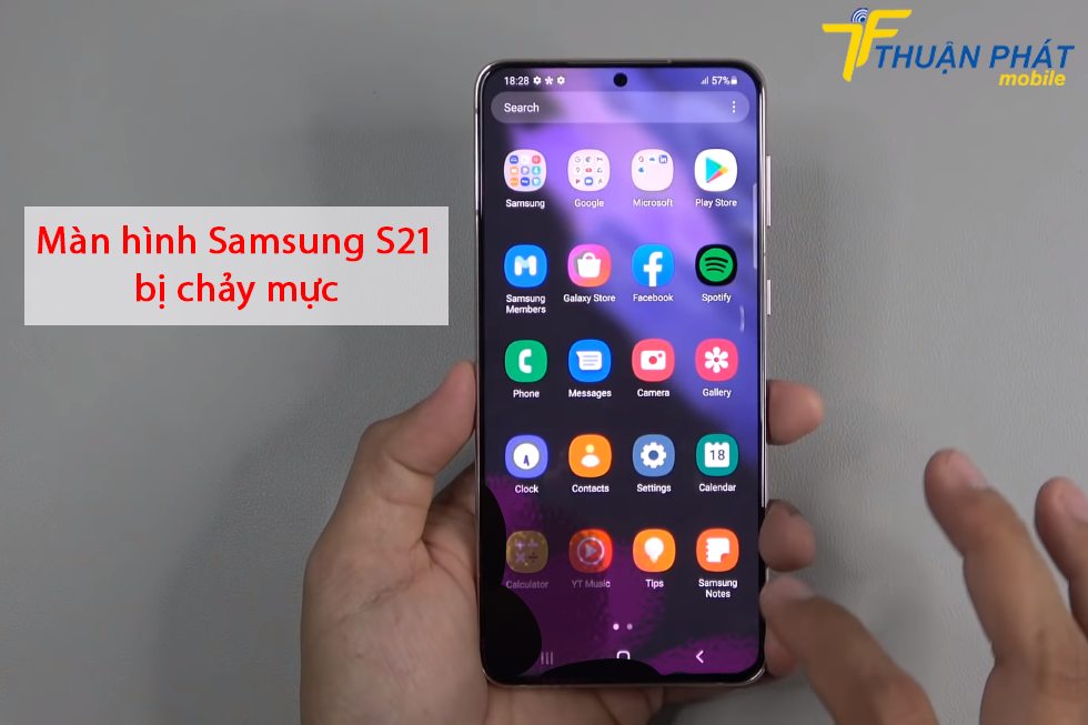 Màn hình Samsung S21 bị chảy mực