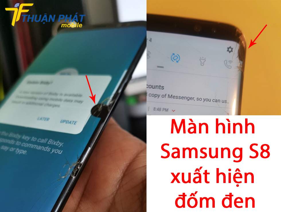 Màn hình Samsung S8 xuất hiện đốm đen