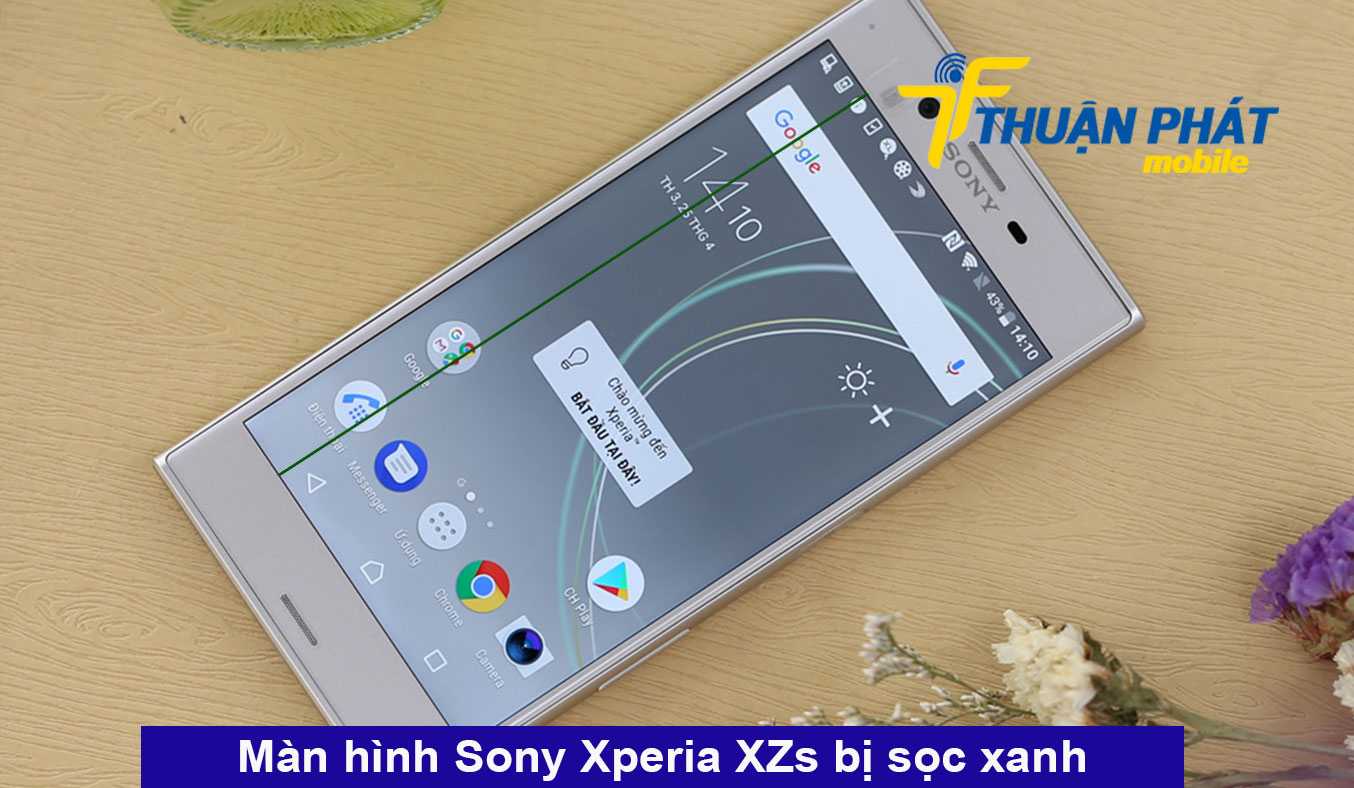 Màn hình Sony Xperia XZs bị sọc xanh