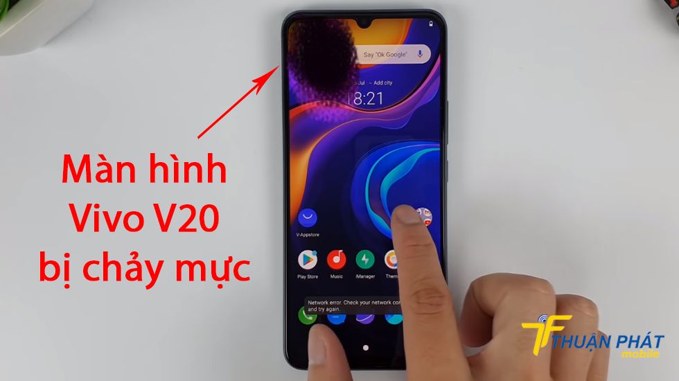 Màn hình Vivo V20 bị chảy mực