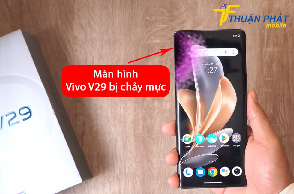 Màn hình Vivo V29 bị chảy mực