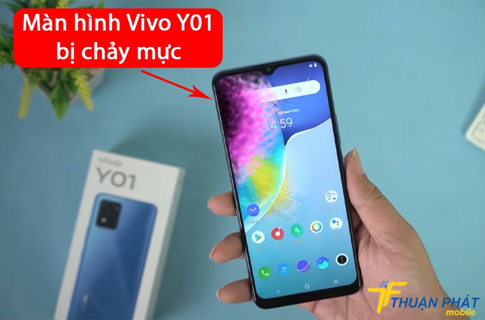 Màn hình Vivo Y01 bị chảy mực