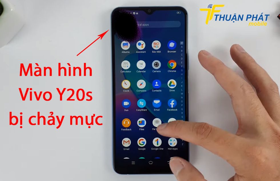 Màn hình Vivo Y20s bị chảy mực