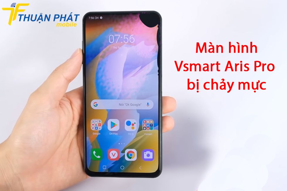 Màn hình Vsmart Aris Pro bị chảy mực