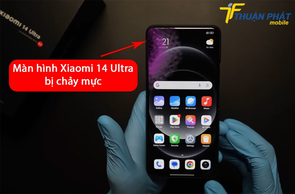 Màn hình Xiaomi 14 Ultra bị chảy mực