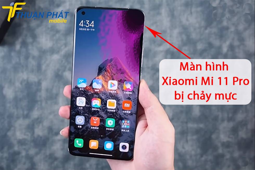 Màn hình Xiaomi Mi 11 Pro bị chảy mực