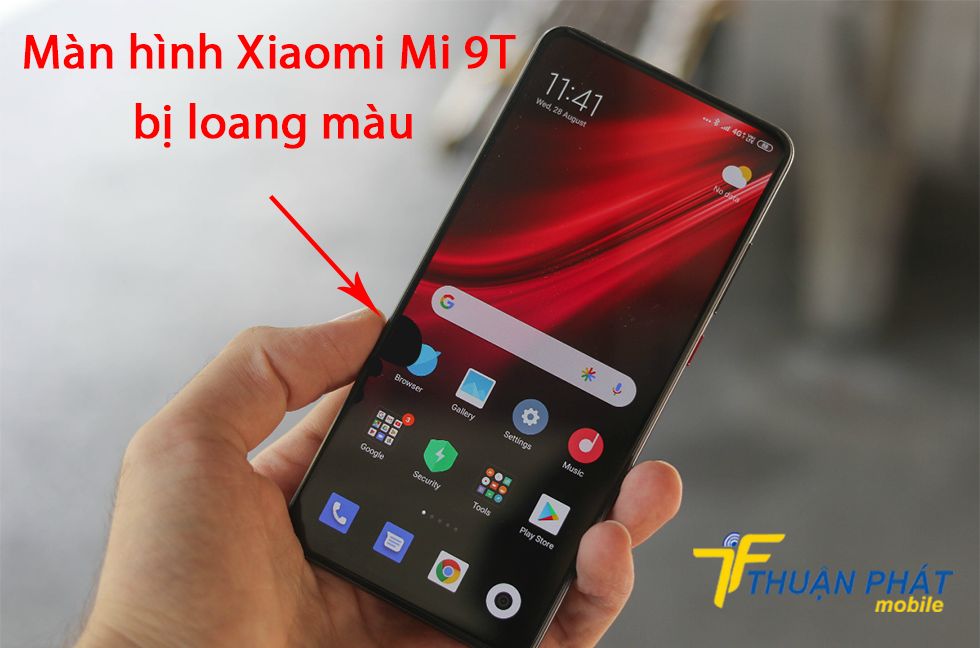 Màn hình Xiaomi Mi 9T bị loang màu