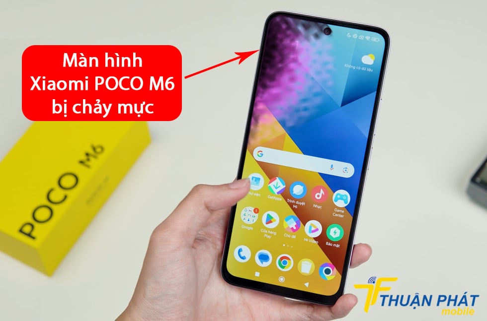 Màn hình Xiaomi POCO M6 bị chảy mực