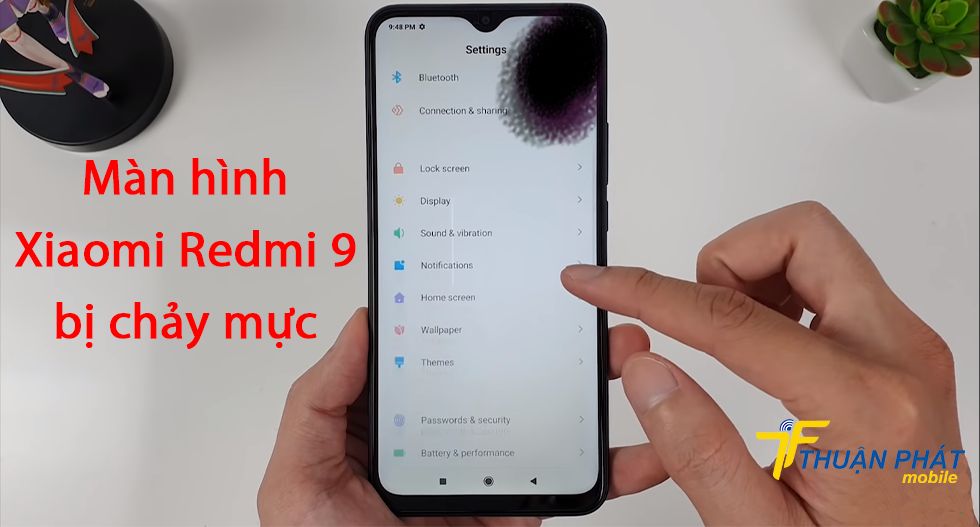 Màn hình Xiaomi Redmi 9 bị chảy mực