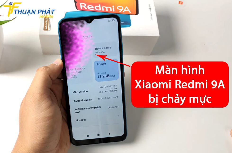 Màn hình Xiaomi Redmi 9A bị chảy mực