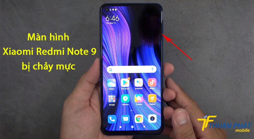 Màn hình Xiaomi Redmi Note 9 bị chảy mực