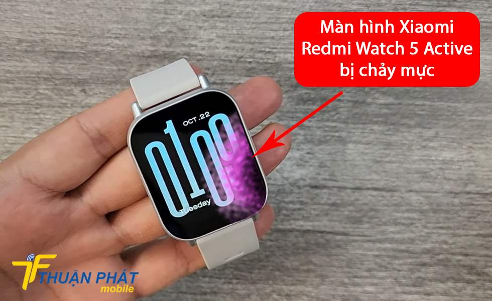 Màn hình Xiaomi Redmi Watch 5 Active bị chảy mực