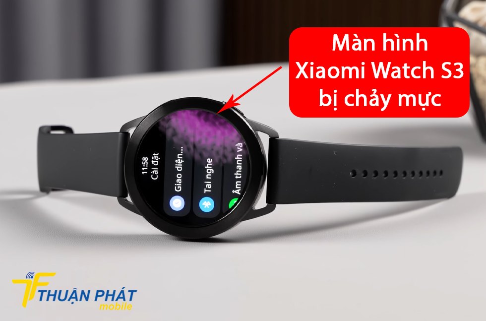 Màn hình Xiaomi Watch S3 bị chảy mực