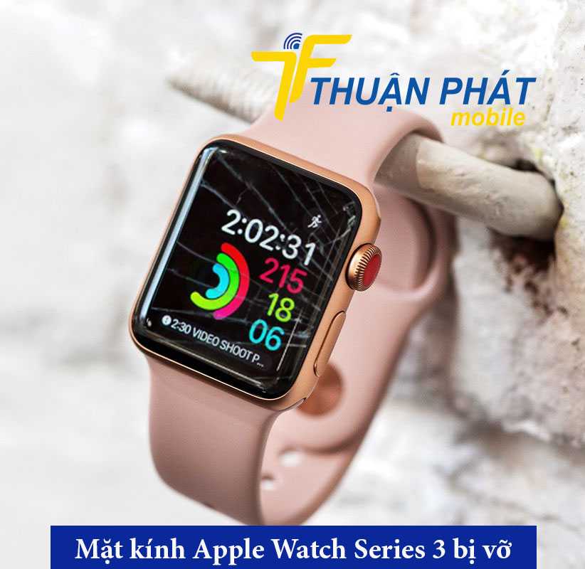 Mặt kính Apple Watch Series 3 bị vỡ