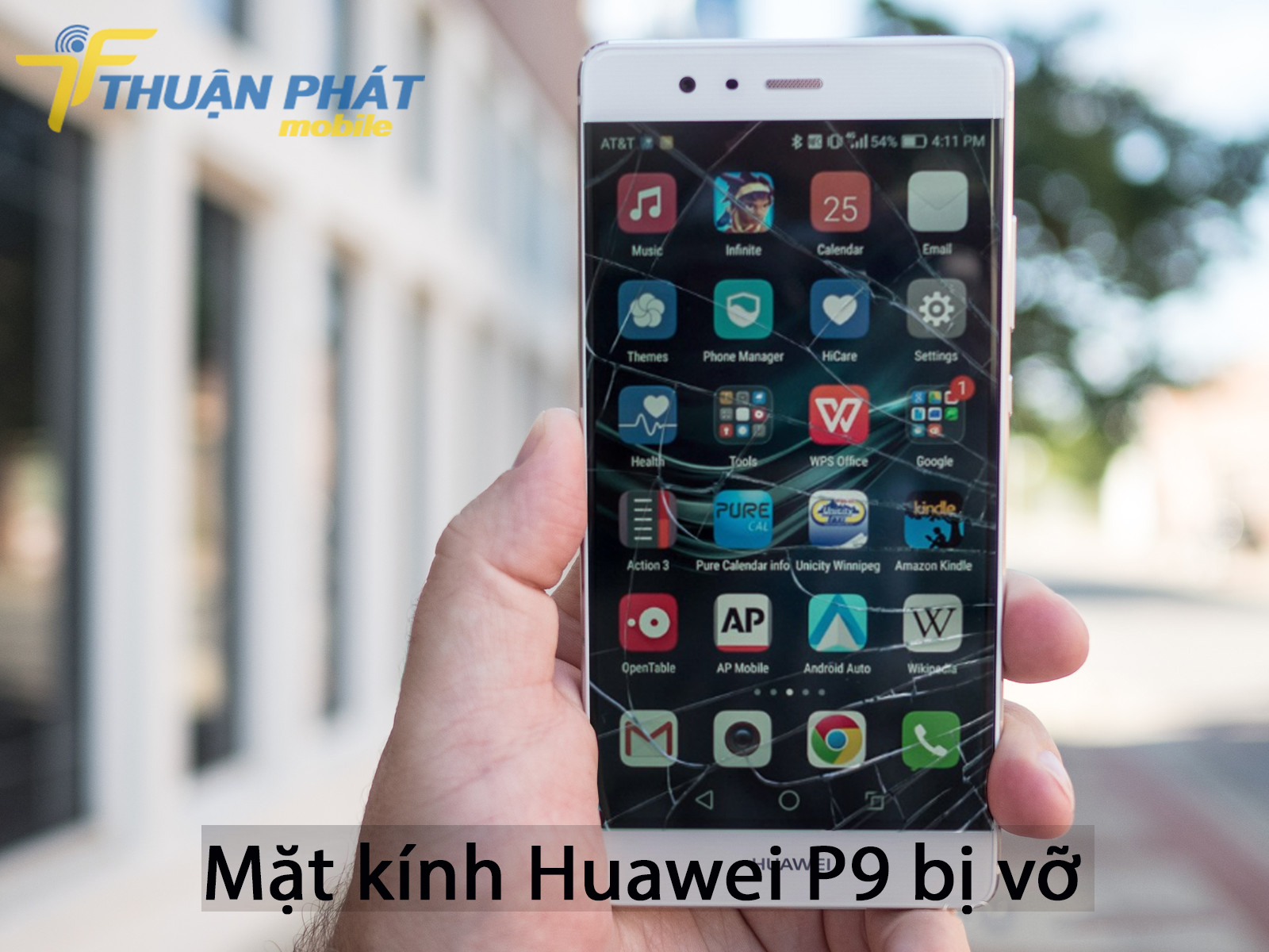 Mặt kính Huawei P9 bị vỡ