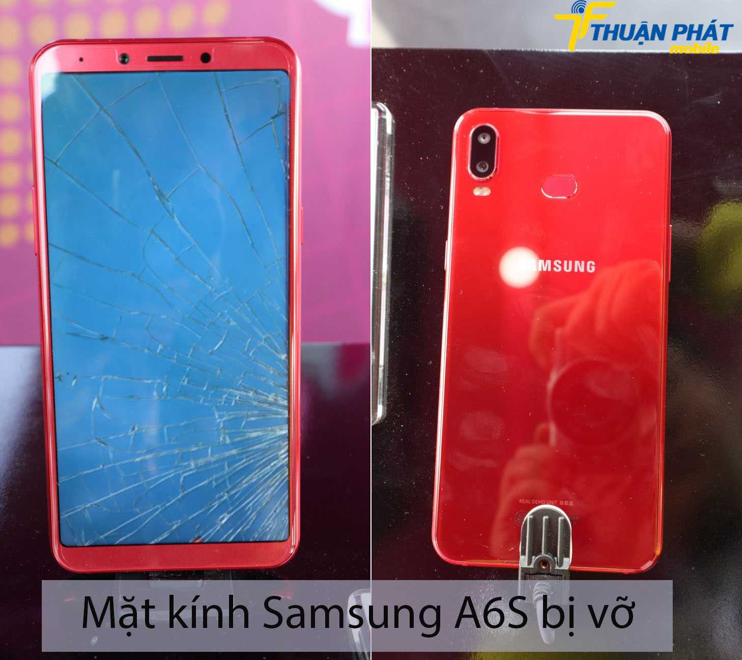 Mặt kính Samsung A6S bị vỡ