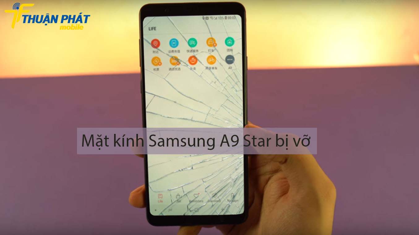 Mặt kính Samsung A9 Star bị vỡ