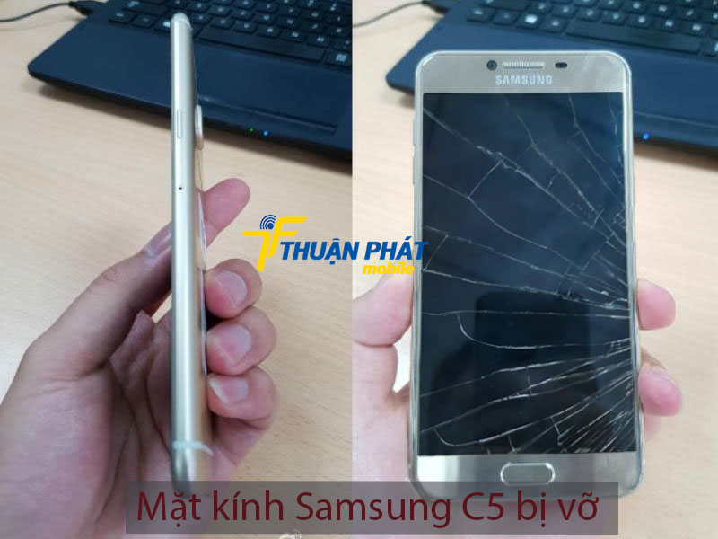 Mặt kính Samsung C5 bị vỡ