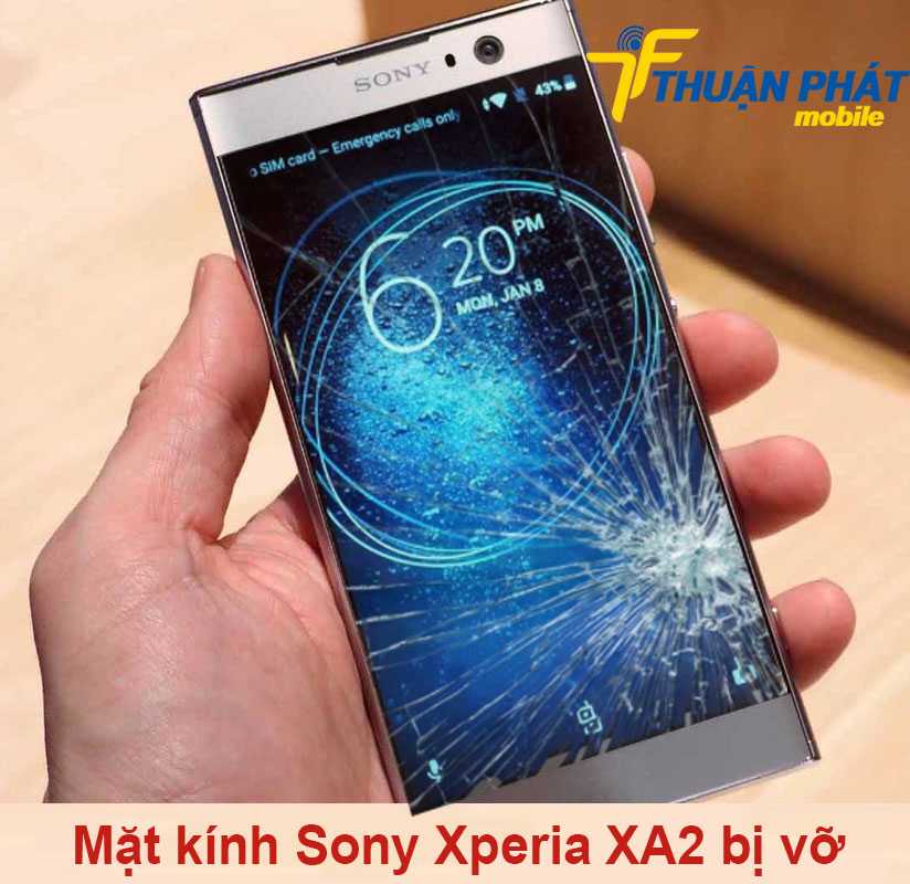 Mặt kính Sony Xperia XA2 bị vỡ