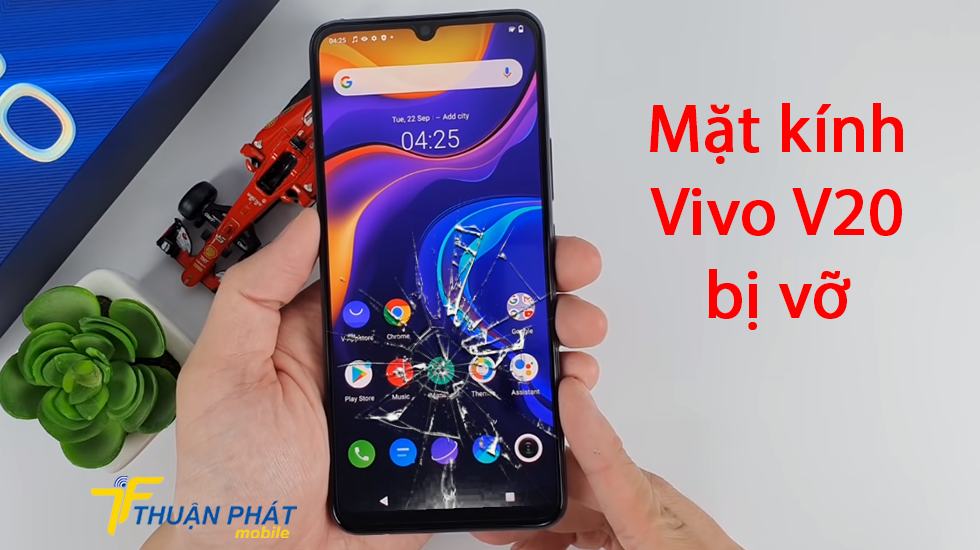 Mặt kính Vivo V20 bị vỡ