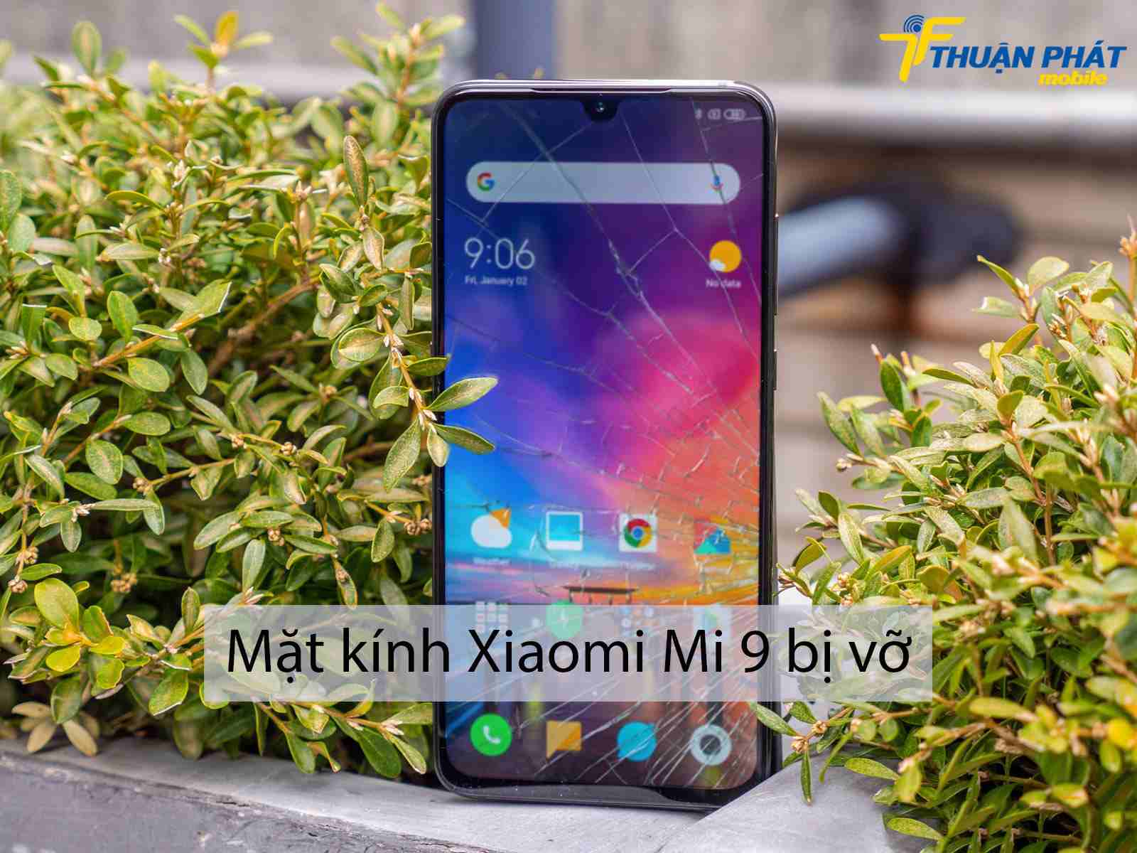 Mặt kính Xiaomi Mi 9 bị vỡ