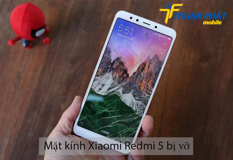 Mặt kính Xiaomi Redmi 5 bị vỡ