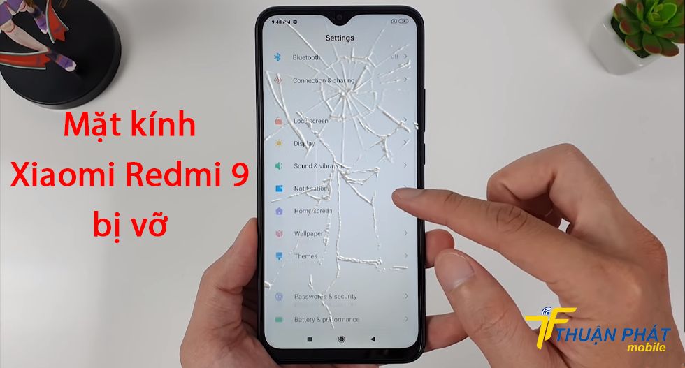 Mặt kính Xiaomi Redmi 9 bị vỡ