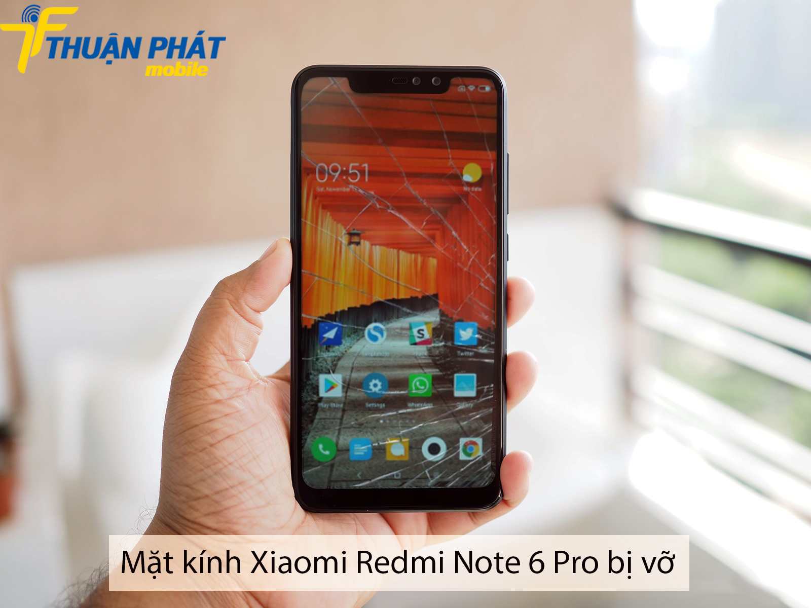 Mặt kính Xiaomi Redmi Note 6 Pro bị vỡ