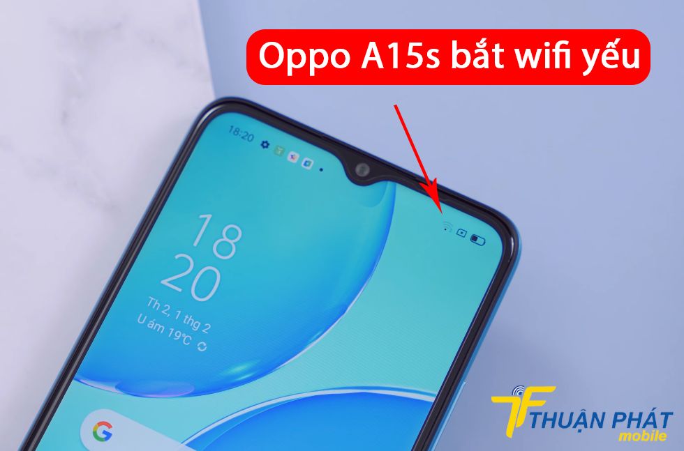 Oppo A15 bắt wifi yếu