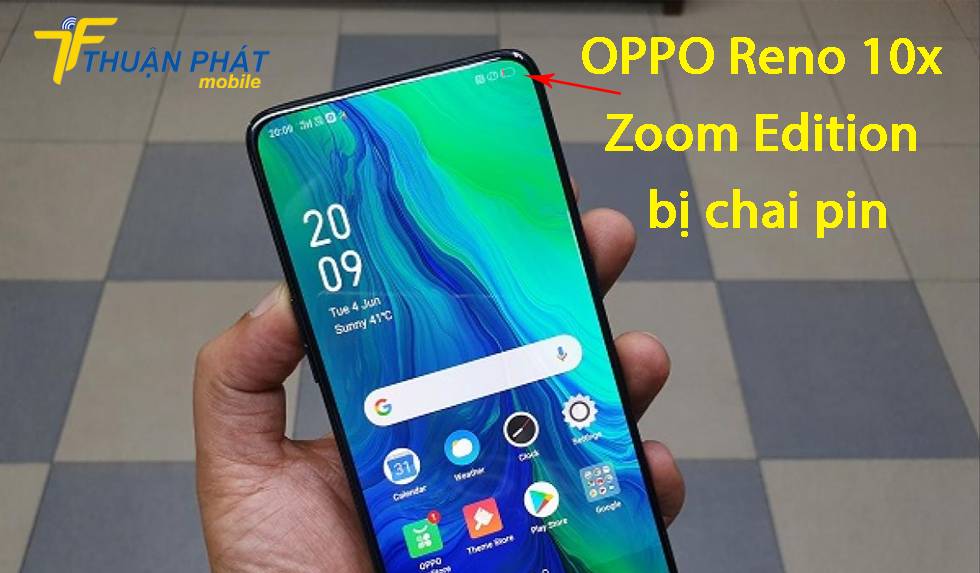 OPPO Reno 10x Zoom Edition bị chai pin