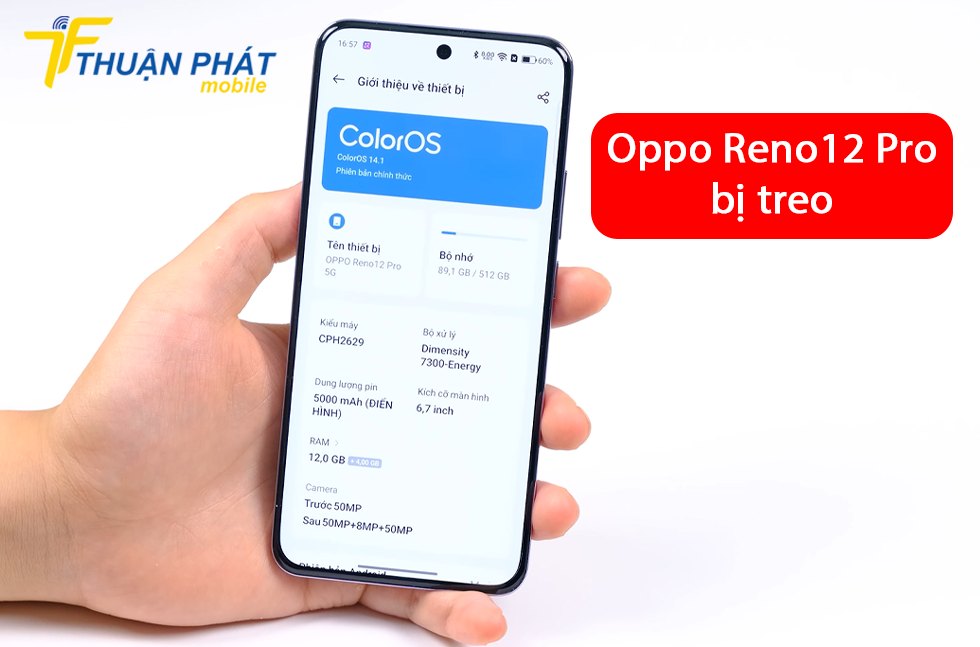 Oppo Reno12 Pro bị treo