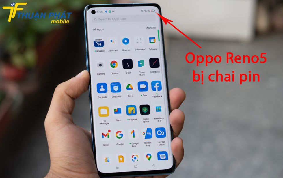 Oppo Reno5 bị chai pin