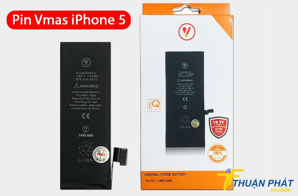 Pin Vmas iPhone 5 dung lượng 1440 mAh