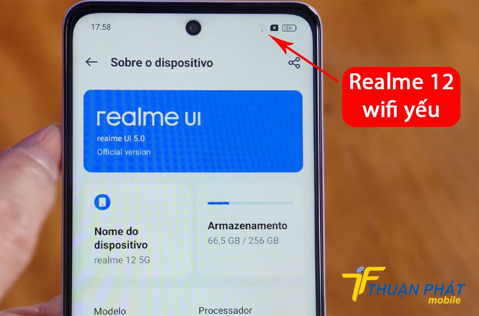 Realme 12 wifi yếu