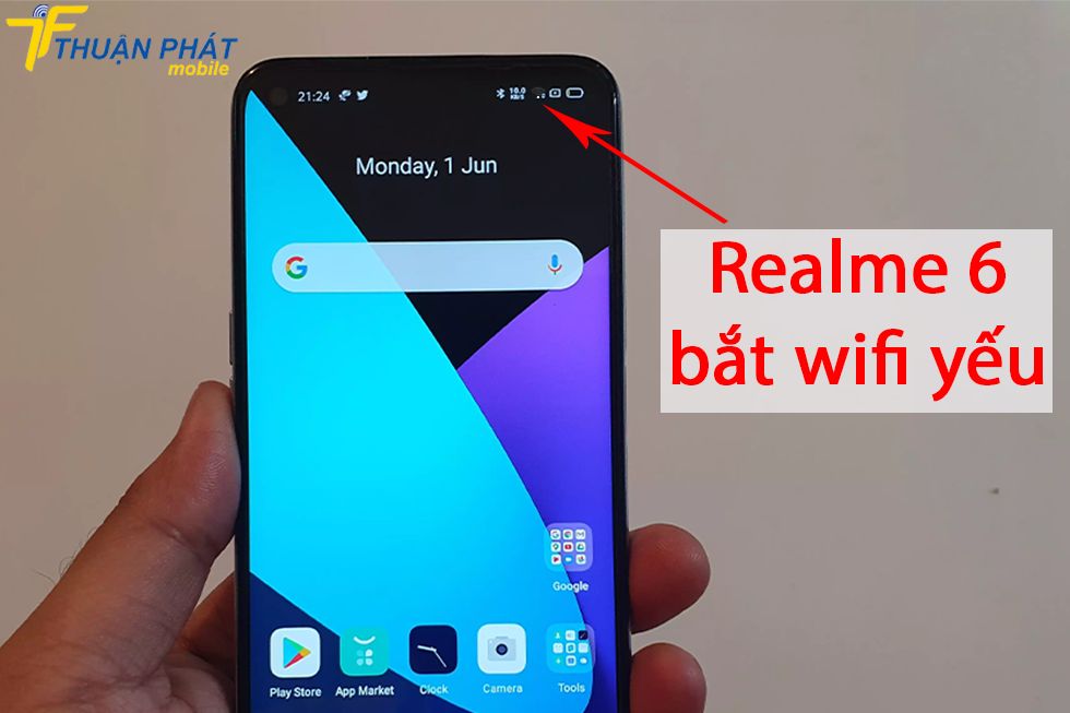 Realme 6 bắt wifi yếu