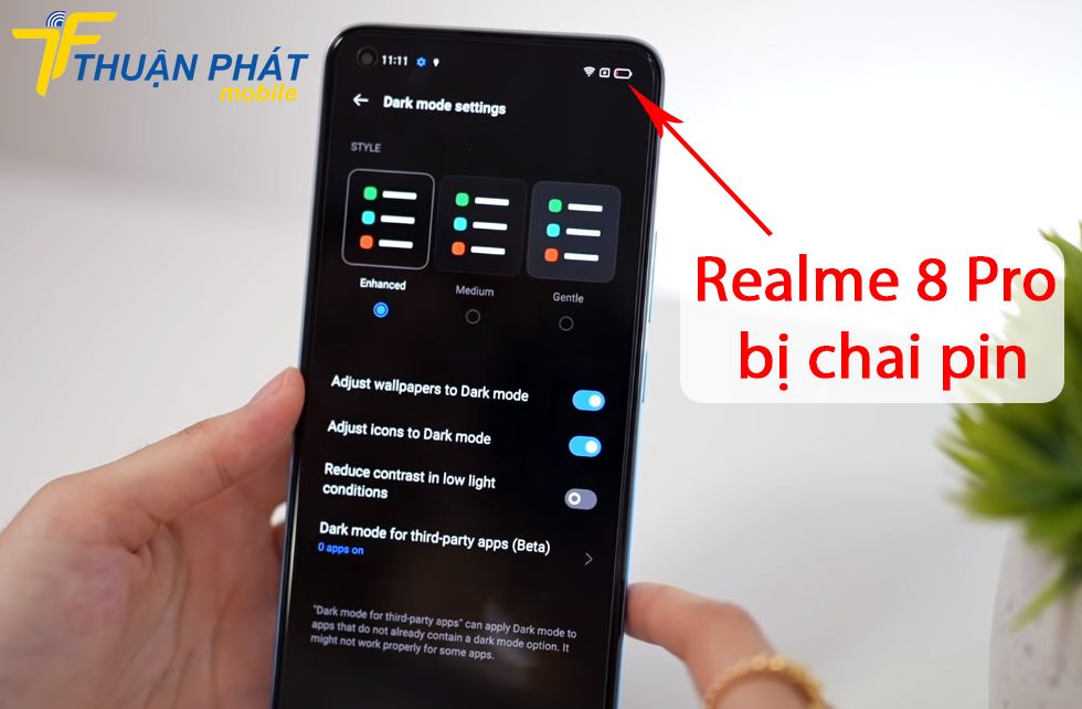 Realme 8 Pro bị chai pin