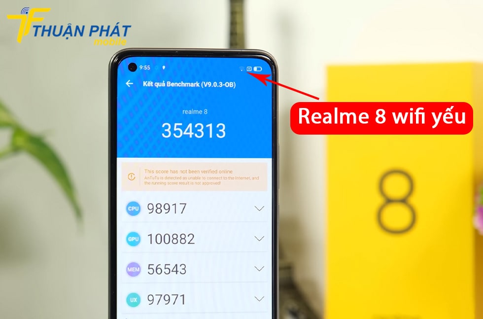 Realme 8 wifi yếu