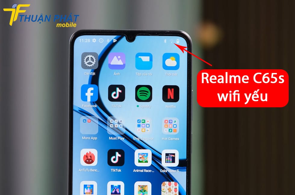 Realme C65s wifi yếu