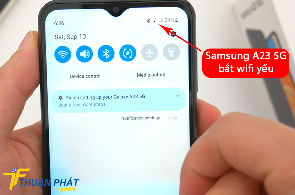 Samsung A23 5G bắt wifi yếu