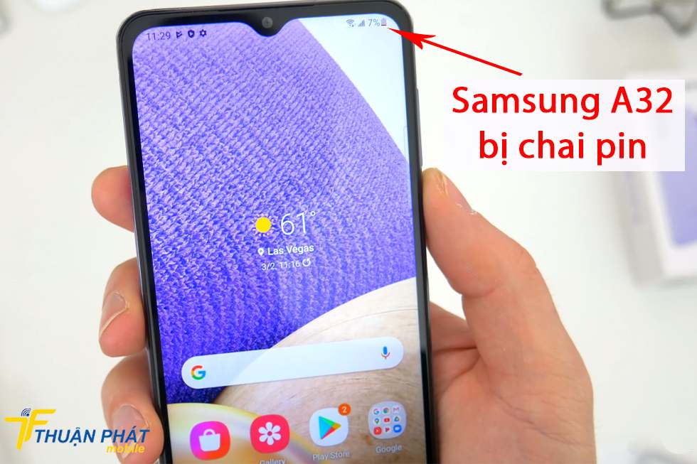 Samsung A32 bị chai pin