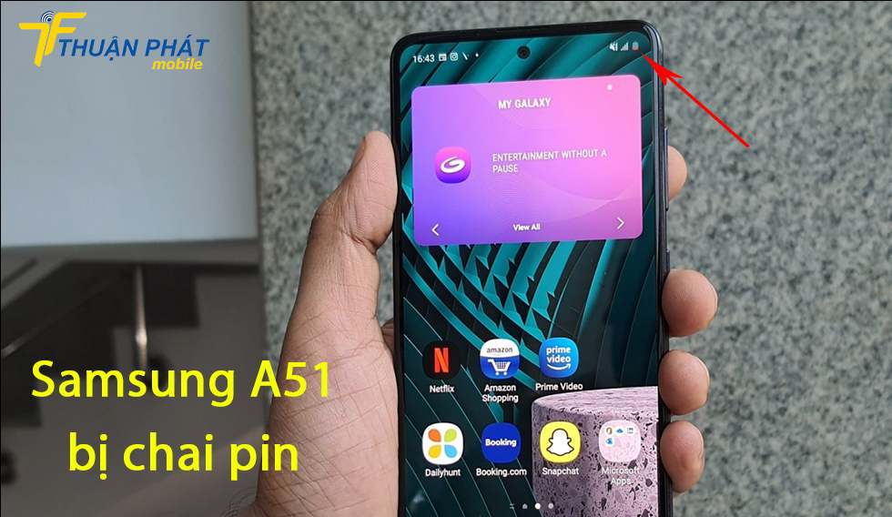 Samsung A51 bị chai pin