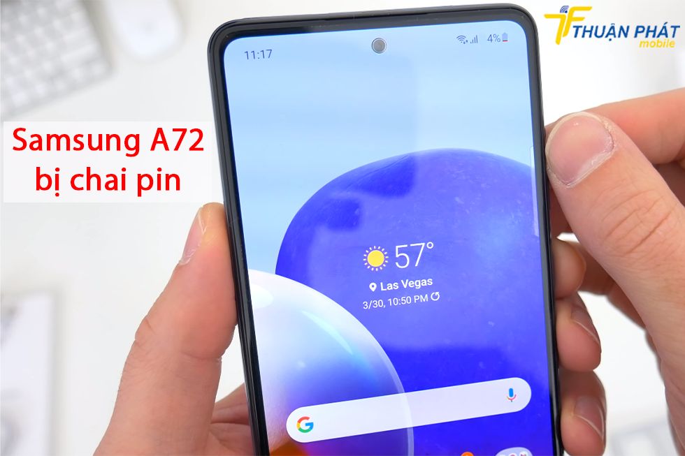 Samsung A72 bị chai pin