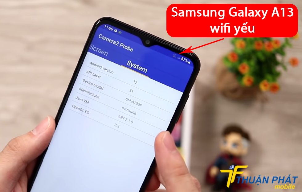 Samsung Galaxy A13 wifi yếu