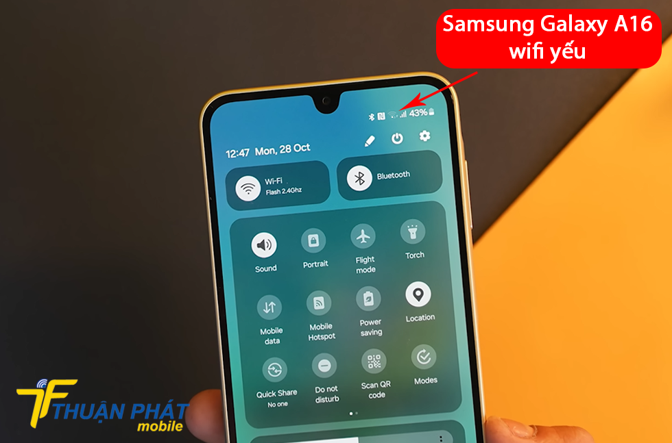 Samsung Galaxy A16 wifi yếu